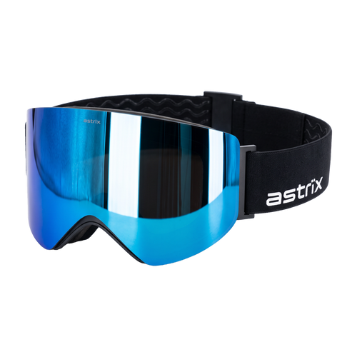 Astrïx goggle – Ice Blue lens, astrïx wordmark side