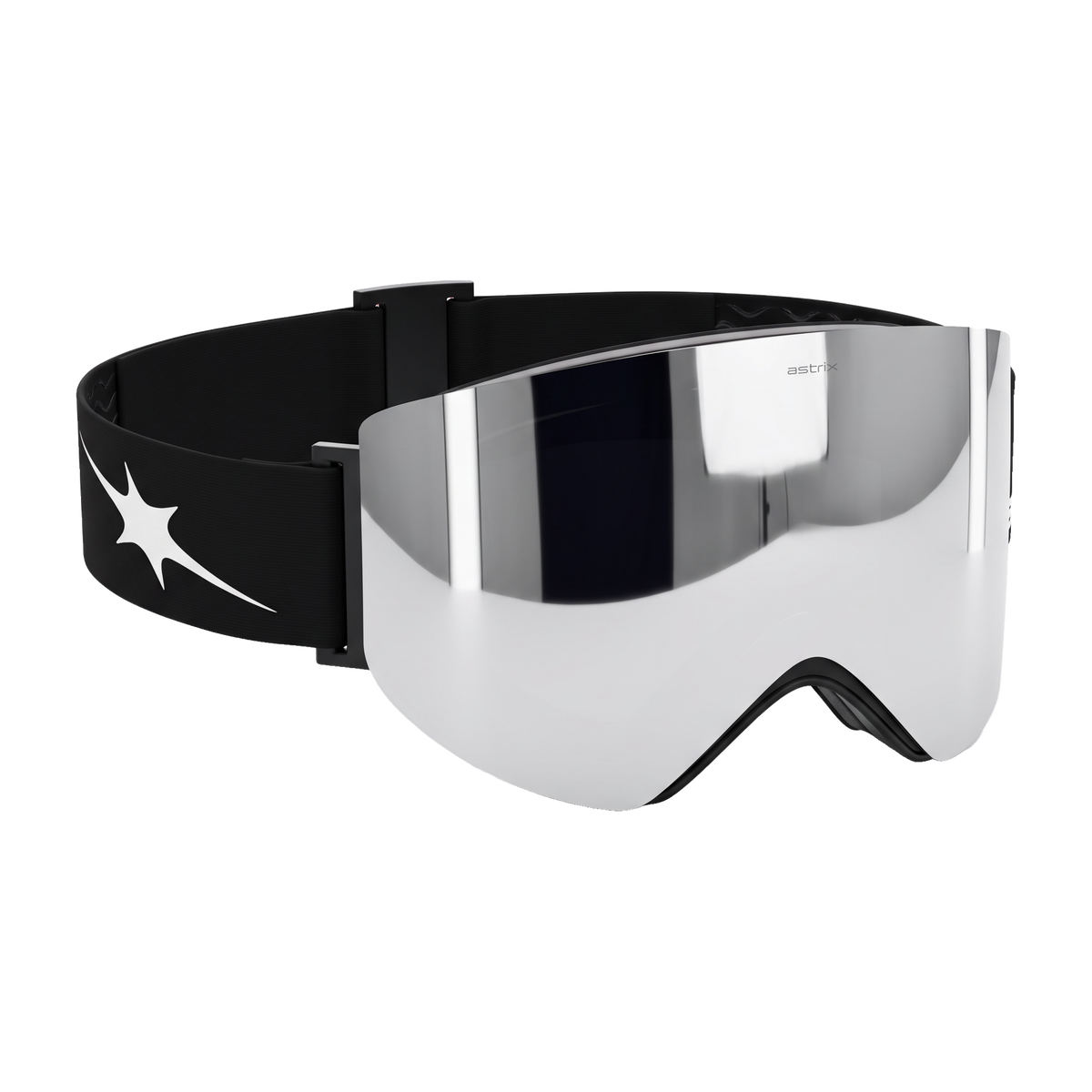 Astrïx goggle – Silver lens, starburst icon side